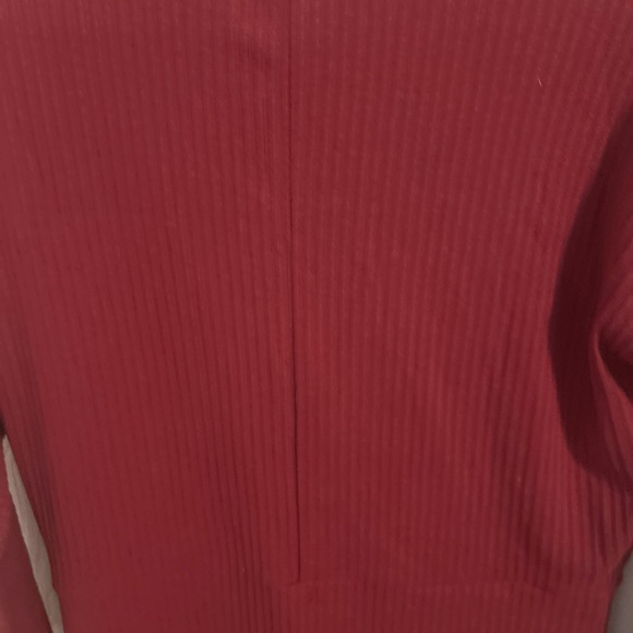 Revamped Deep Red Ribbed Dress - Picture 7 of 8